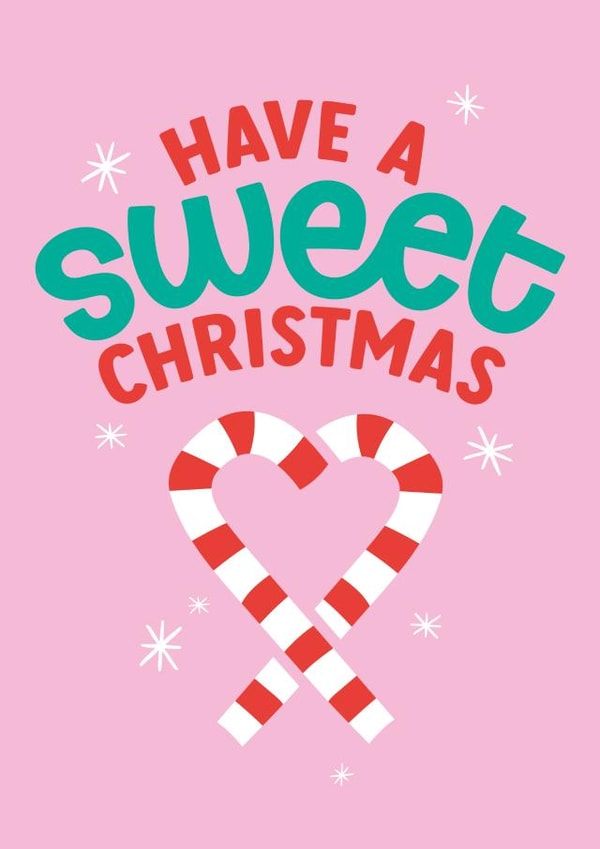 Cute Christmas Card for friends and family - Have A Sweet Christmas created by Joyful Joyful