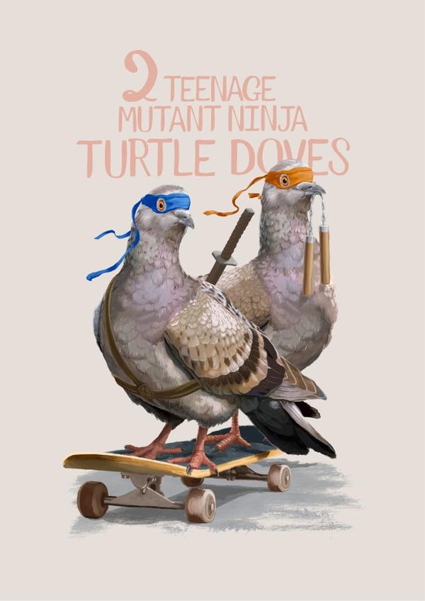 Funny Christmas Carol Pun Christmas Card created by Fasanian Artistry