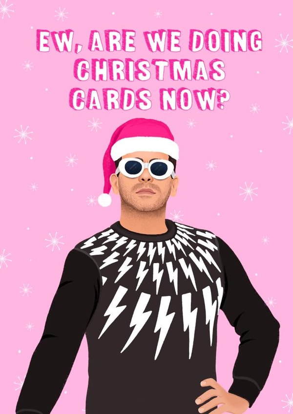 Funny Schitt’s creek Christmas card -
David Rose. created by Swish & Scribble