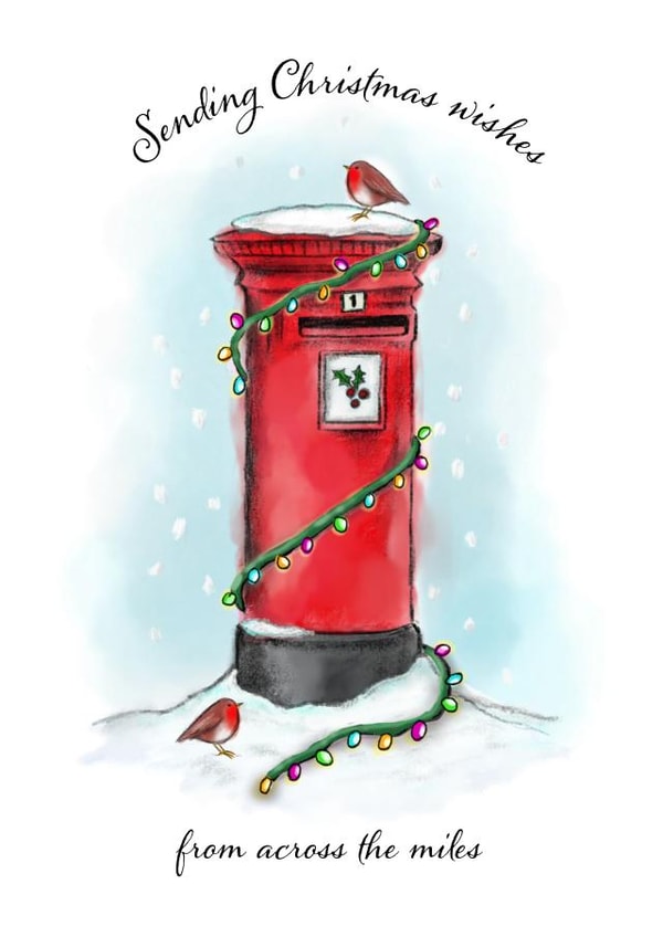 Christmas Postbox Across the Miles card created by Watercolour Sky