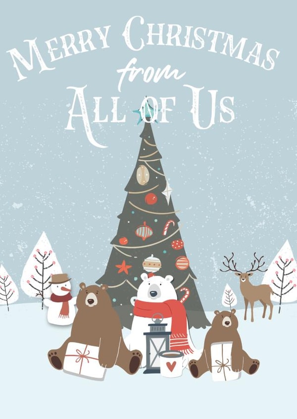 Cute Christmas card for anyone created by Bliss 
