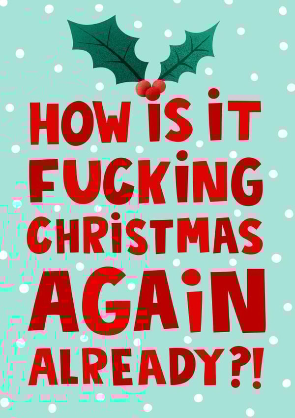 Funny Rude Christmas Disbelief Card created by Lucy Maggie Designs