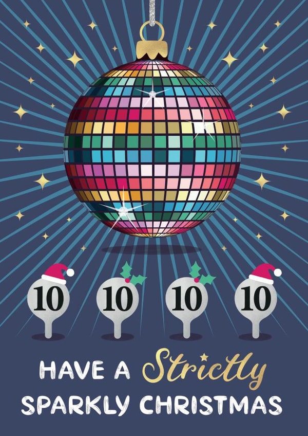 Mirrorball Bauble Christmas Card for a Strictly Come Dancing Fan! created by Design By Day