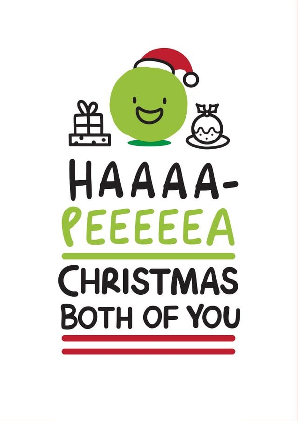Cute Christmas Pea Card created by Conor Rawson