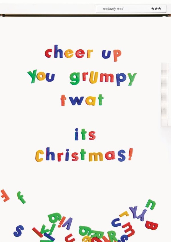 Rude Christmas card for the grumpy person in your life created by Brainbox Candy