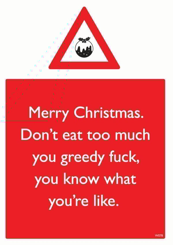 Rude Christmas Card - Greedy Fuck created by Brainbox Candy