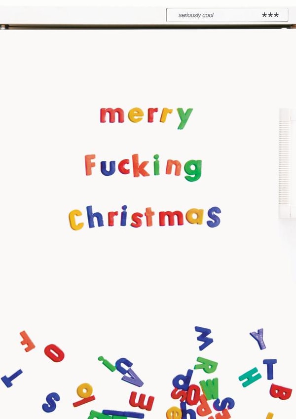 Rude Merry Fucking Christmas Card created by Brainbox Candy
