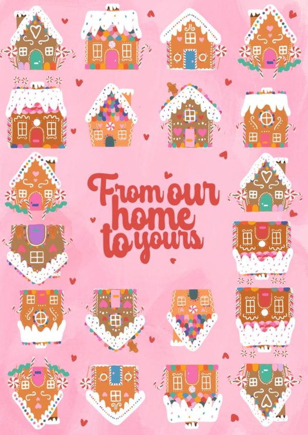 Christmas Card - From our Home to Yours - Gingerbread Houses | thortful