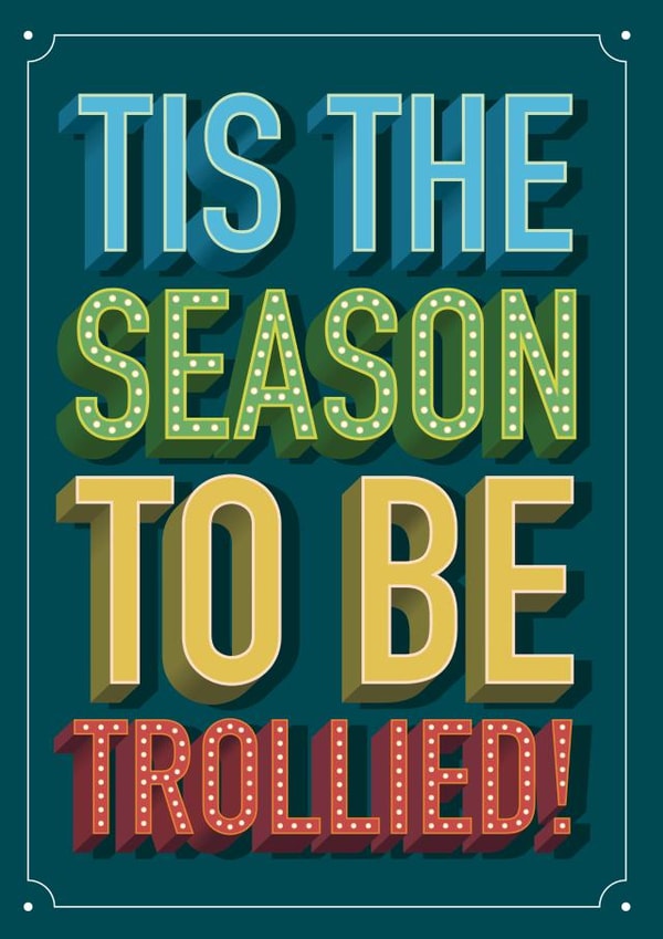 Retro Typographic Christmas card created by NEEDL designs