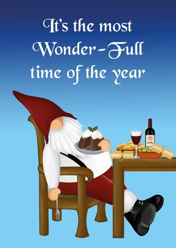 Fun Christmas Card - It's the most wonder-full time of the year created by Laver Illustration