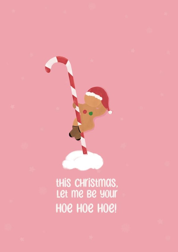 Cheeky Christmas Card for Significant Other Gingerbread Man Pole Dancing created by Oh So Jolie