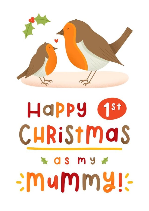 First Christmas as my Mummy Card - Christmas Card from Baby created by Joanne Hawker