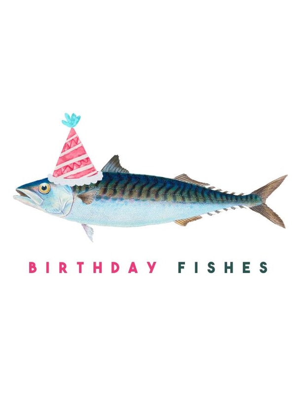 Birthday Fishes - A punny birthday card for your fish loving friends! created by The 13 Prints