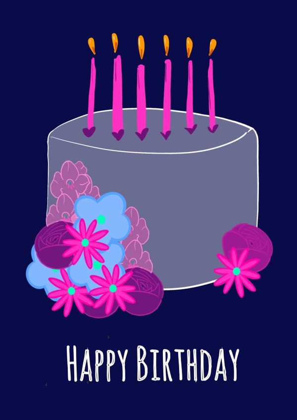 Fun, classic birthday card for a cake loving friend. created by Devine Rose Cards And Creations