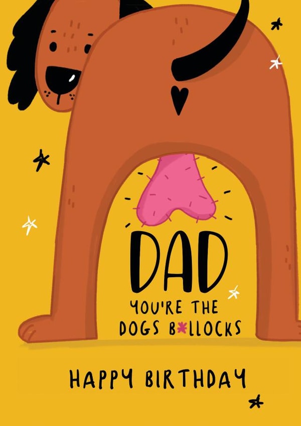 FUNNY BIRTHDAY CARD FOR DAD created by NICHOLA COWDERY ILLUSTRATIONS 