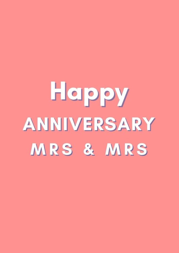 Mrs & Mrs anniversary card created by Proper job studio