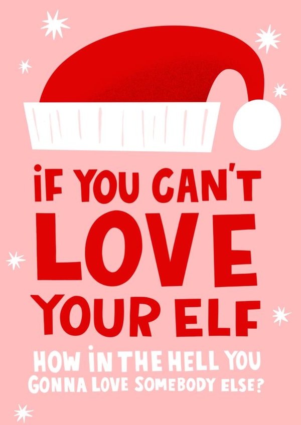 Love Your Elf Ru Paul Christmas Card created by Lucy Maggie Designs