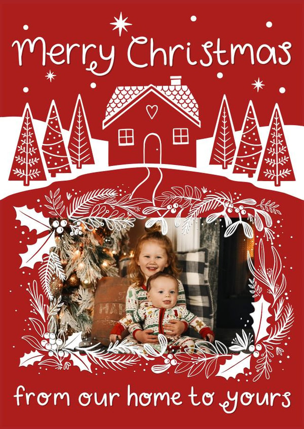 Cute Christmas Card - From Our Home To Yours | thortful