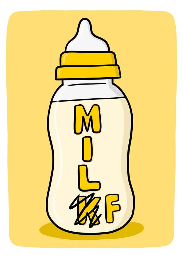 MILF New Baby Card | Funny New Mum Card (Yellow) created by TeePee Creations