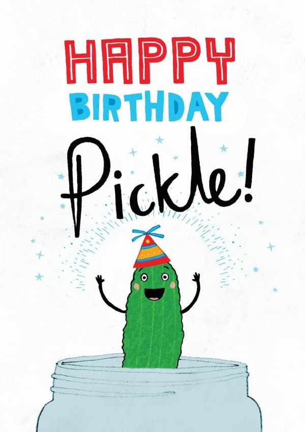 Cute birthday pickle! created by Pencilface