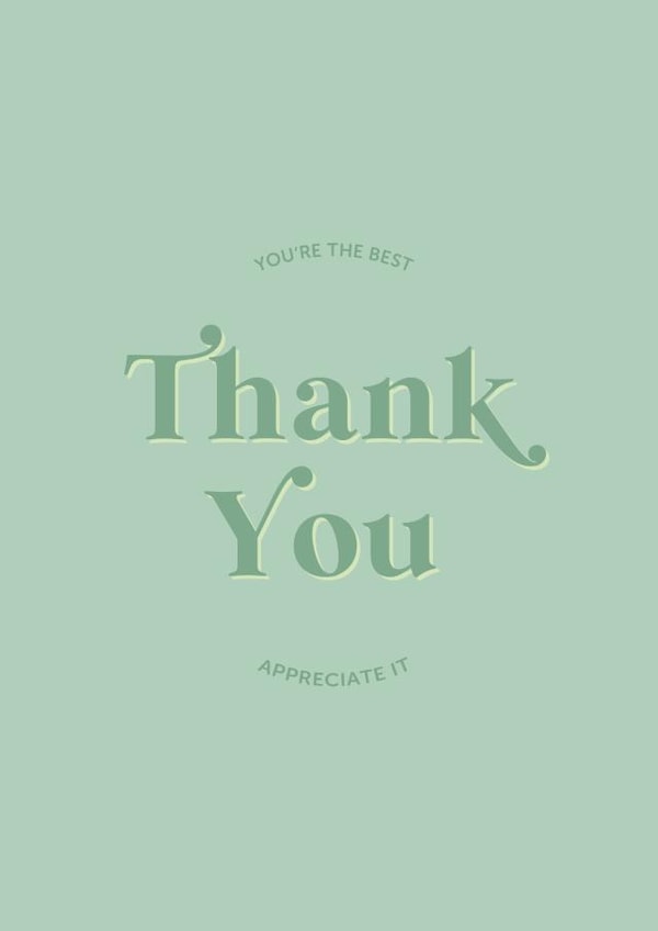 Thank you card to show your appreciation! created by Holmes Design Co.