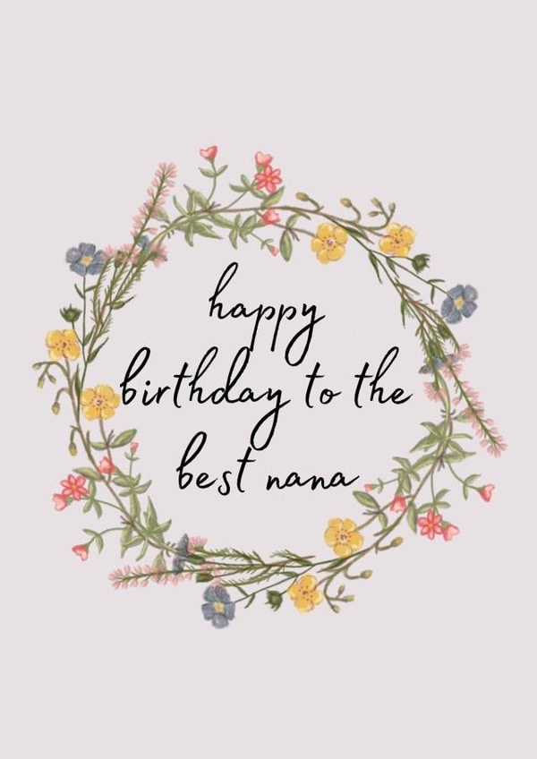 Happy Birthday to the Best Nana created by Pippin Prints