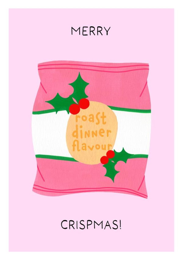Cute Christmas Card for the Crisp Fan in your Life - Merry Crispmas created by Paint by Louise