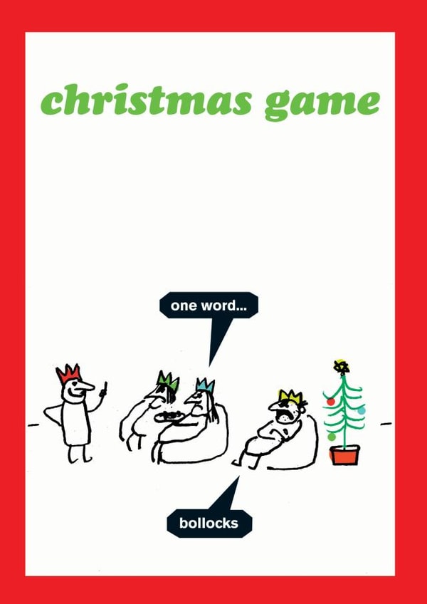 Funny christmas game card created by Modern Toss