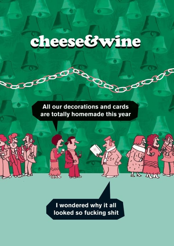 Funny shit decorations christmas card created by Modern Toss