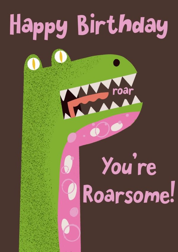 Have a roarsome birthday created by Hinkypunk Illustration
