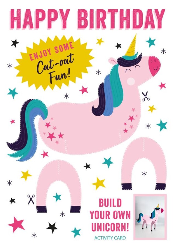 Birthday - For Kids - For Girls - Unicorn - Cute created by Dalia Clark Design