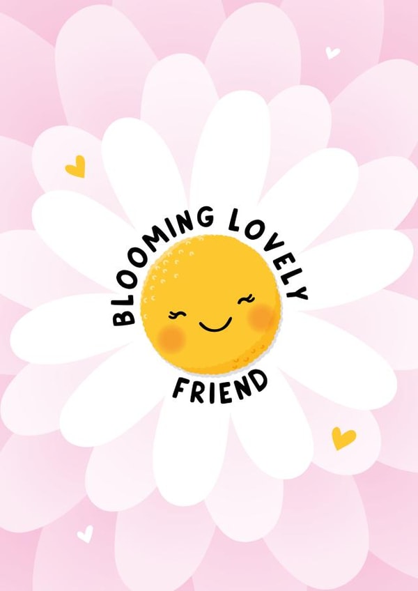 Cute Birthday Card for Friend / Best Friend - Flower - Blooming Lovely created by Macie Dot Doodles