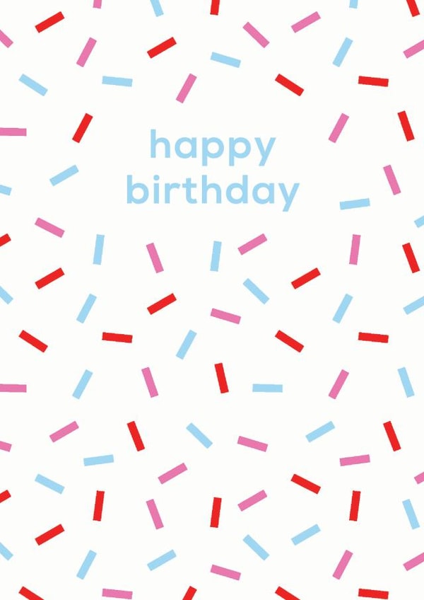 Happy Birthday - Colourful Confetti Card created by Nic Farrell
