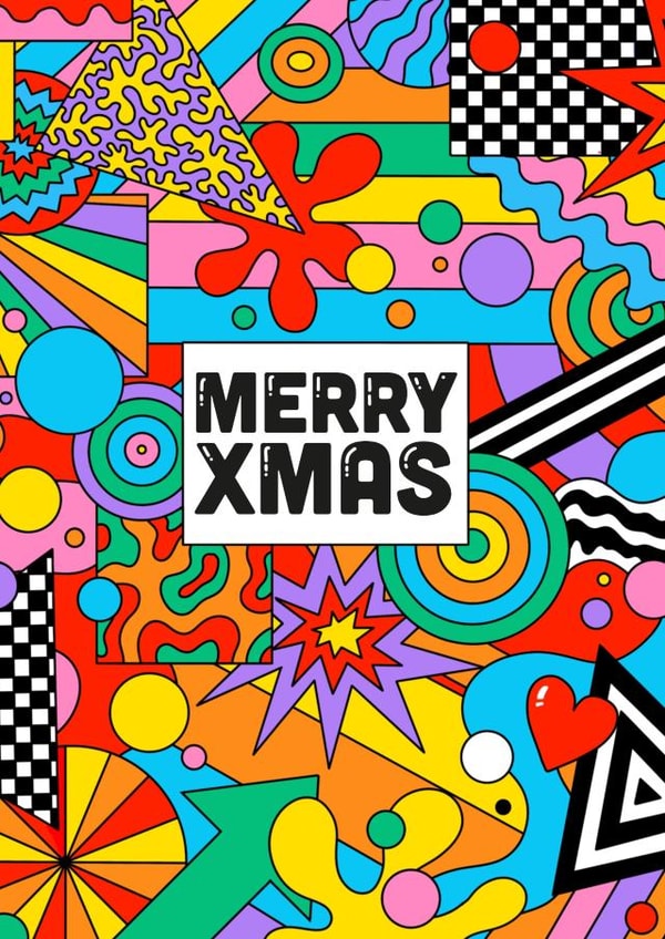 Funky Christmas Card - Merry Xmas created by Ailish Beadle