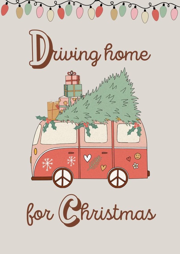 Driving home for Christmas - camper van created by Fish Fingers & Custard
