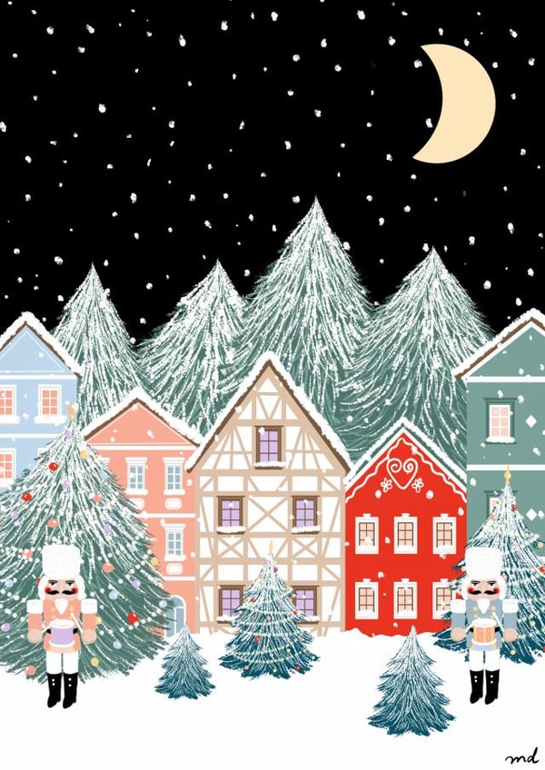 CHRISTMAS VILLAGE CARD created by Monsieur Dorian