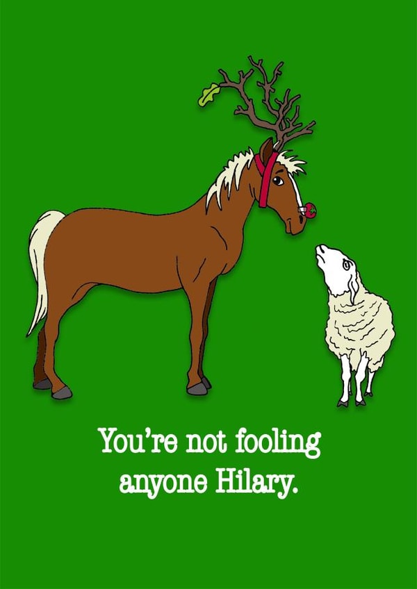 Funny Christmas card for animal lovers. created by Dragonfly Artworks