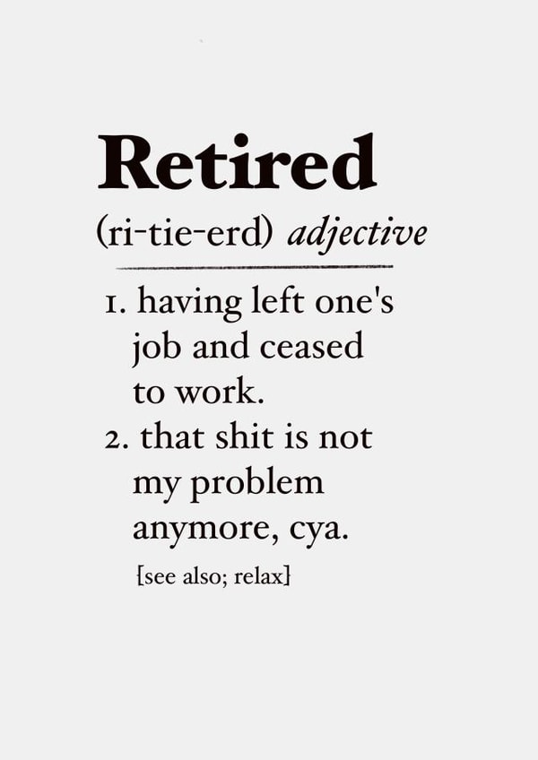 Retired congratulations dictionary definition friend family card created by The Girl Next Draw Cards