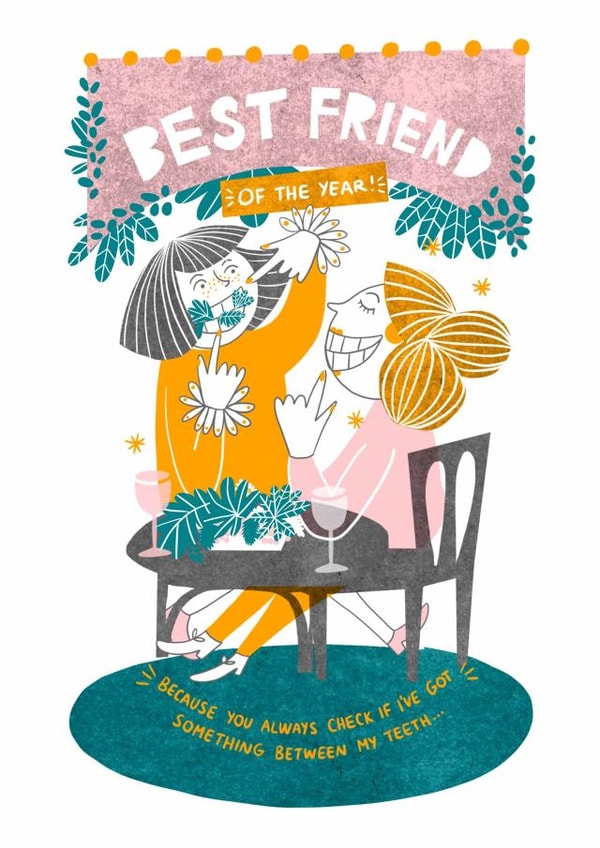 Cute Best Friend Card for your Bestie of the Year! created by Sima in Stripes