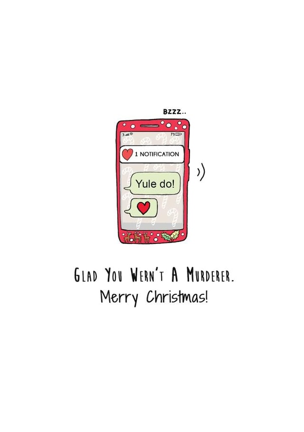 Yule Do - Funny Christmas Card For Boyfriend Girlfriend - Online Dating - Hinge created by Lara King Draws