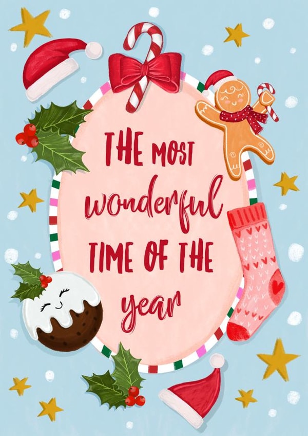 Cute Christmas card - The most Wonderful Time of the Year created by The Jaunty Cocoon