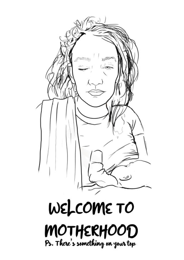 New Baby card for first time Mum created by Happy Strawberry Workshop