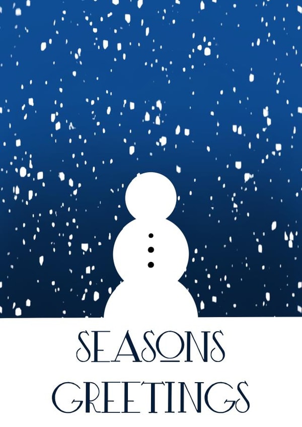 Elegant Christmas card for friends and family created by Emma Curthoys