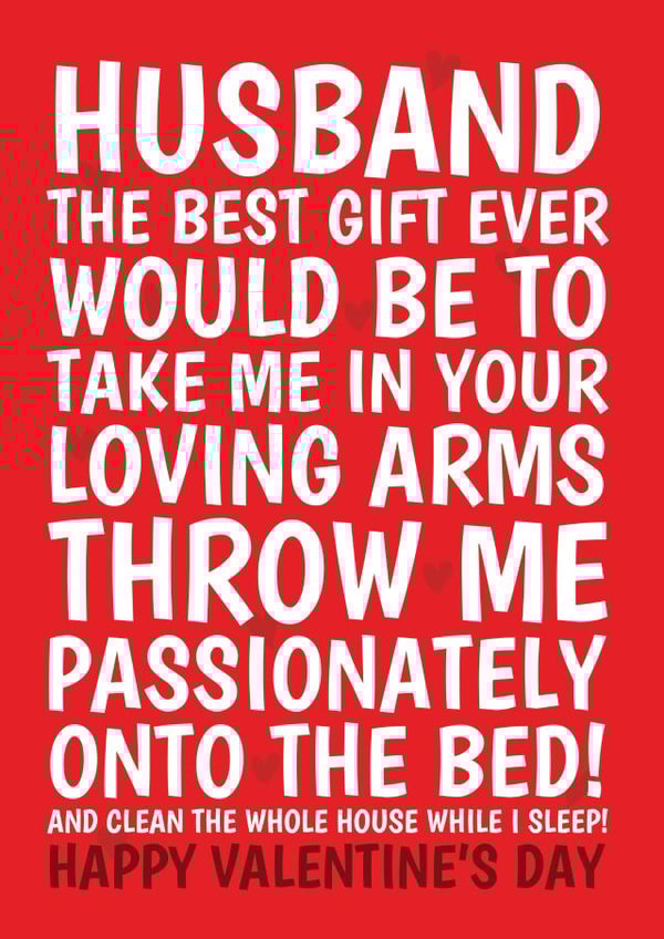 Naughty Valentine's Card For Husband - Throw Me On The Bed Joke created by @Cupsie's Creations
