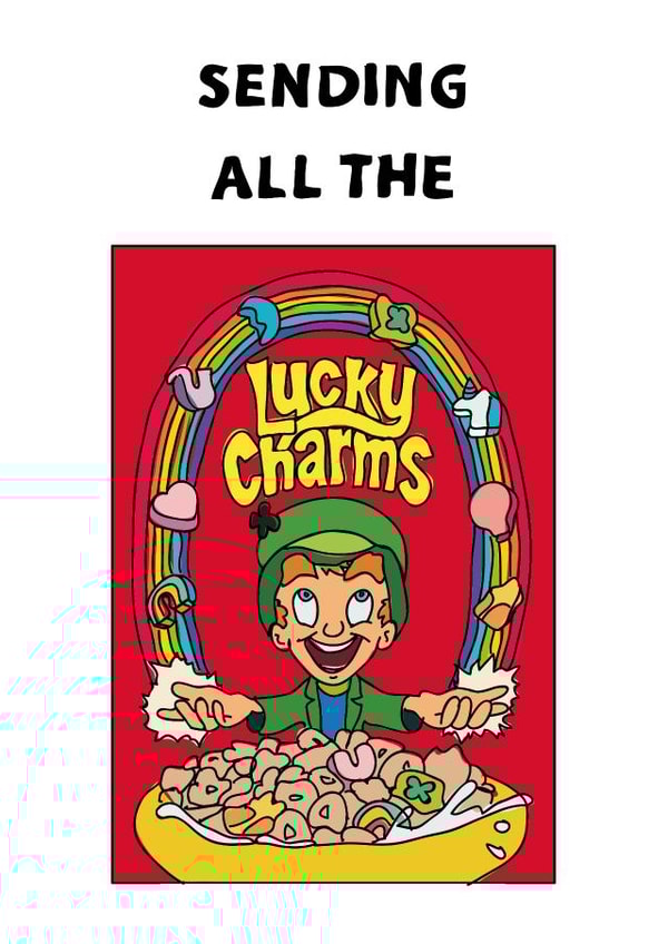 Fun Lucky Charms good luck card! created by Lucy Deaner