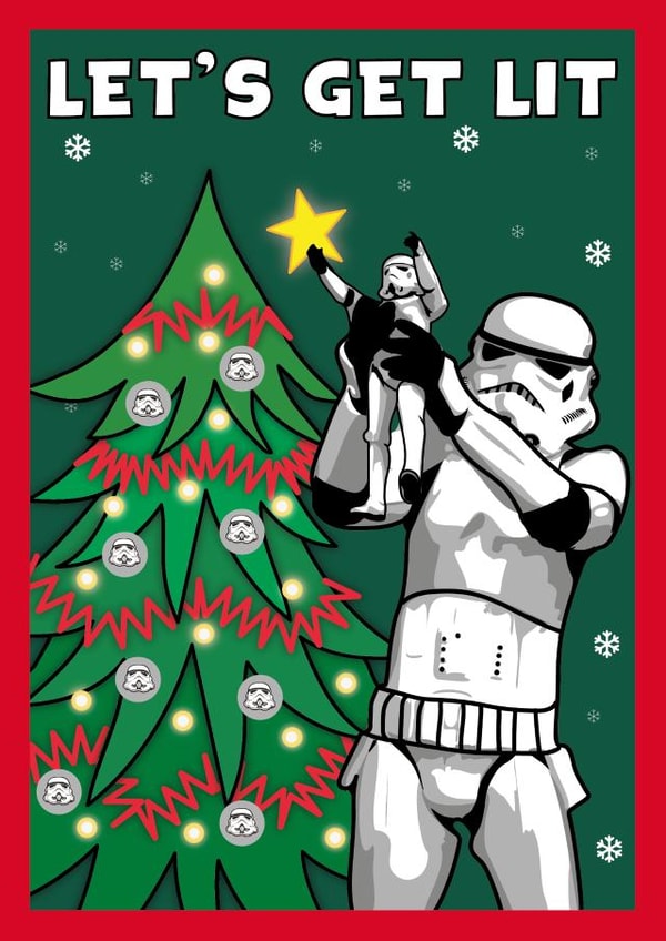 Funny Birthday Card - Star Wars - Let's Get Lit created by Cardology