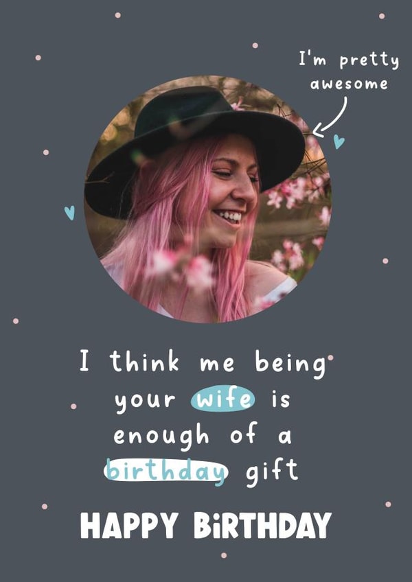 Husband  Funny Personalised Photo Card 22057 created by LynseyLovez