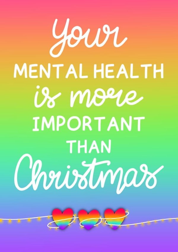 Thinking of You at Christmas Card - Mental Health created by Kerri-Marie Muldowney
