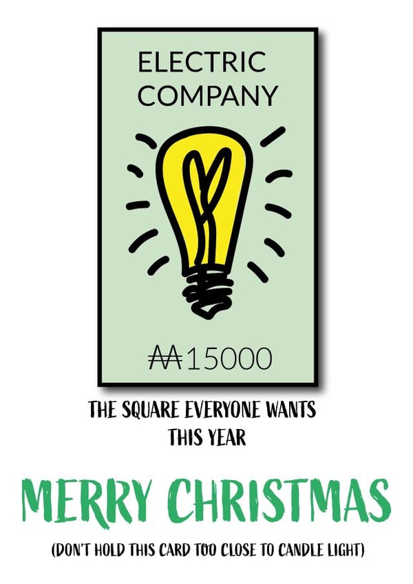 Monopoly Inspired Christmas Card for friends and Family created by Amysimplycreates