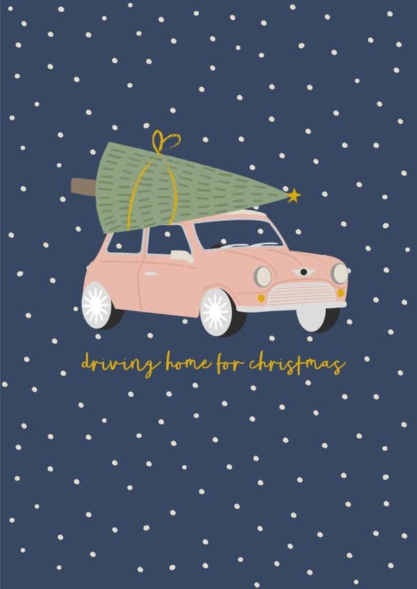 Merry Christmas Card for Friend - Mini Cooper - Christmas Tree created by Hannah Rogers
